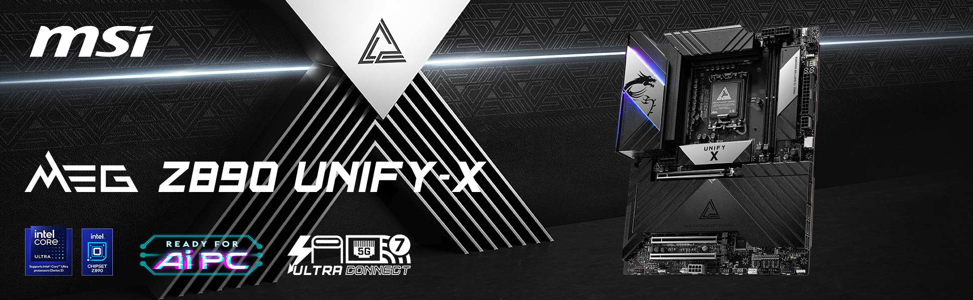MSI MEG Z890 UNIFY-X Motherboard, ATX - Supports Intel Core Ultra